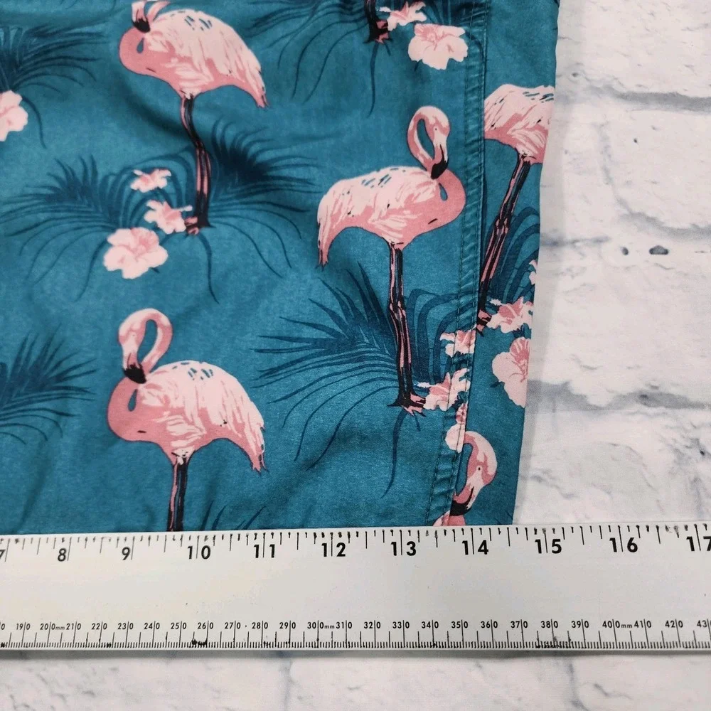 Beverly Hills Polo Club MENS XXL Swim Trunks Board Shorts Flamingo Green
